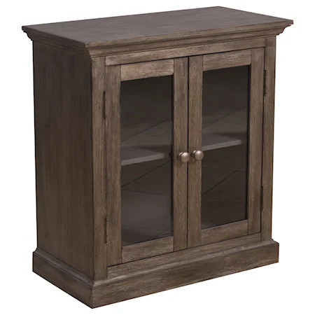 Casual Accent Chest with 2 Glass Doors